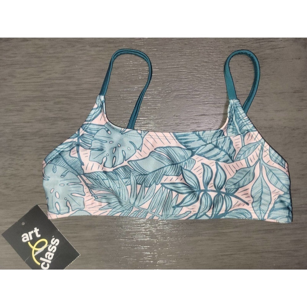 NWT Bikini top girls medium tropical